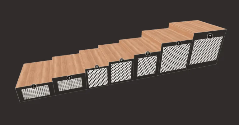 Eucalyptus mat sizes showing cost savings options from 4 inch to 12 inch thicknesses