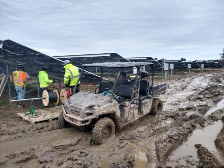 Solar Power World - Where the contractor wished he had purchased more Eucalyptus timber mats