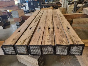 WFG Eucalyptus timber mats after 6.5 years of outdoor use, still structurally sound and remanufacturable